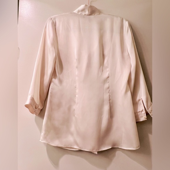 Banana Republic x Mad Men Cream Tie-Neck Blouse 00 - Picture 2 of 4